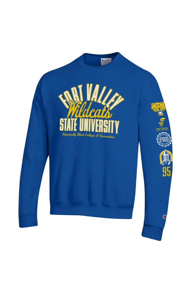 Champion Men's Champion Royal Fort Valley State Wildcats 2-Hit Powerblend Pullover Sweatshirt, Alternate, color, 