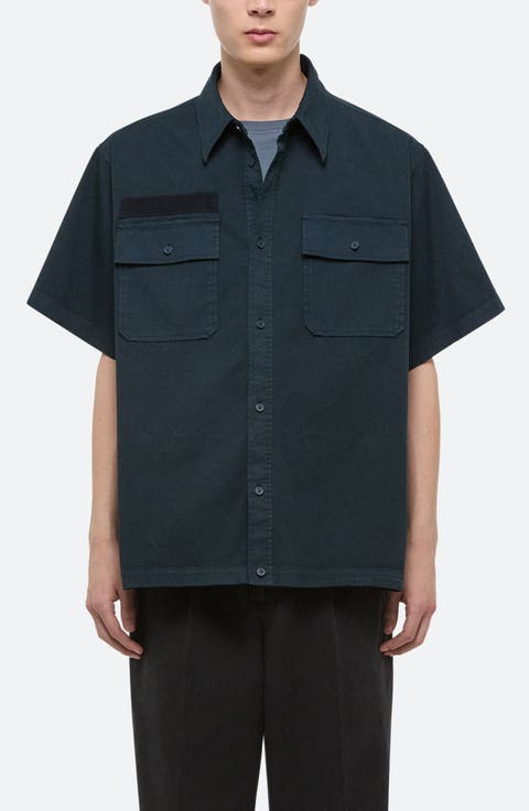 GD Uniform Short Sleeve Stretch Twill Button Up Shirt