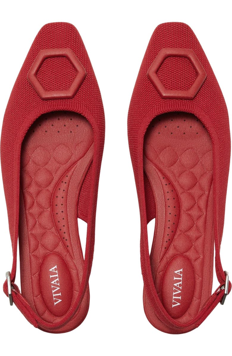 VIVAIA Mini Square-Toe Slingback Sandals, Alternate, color, Ruby Red