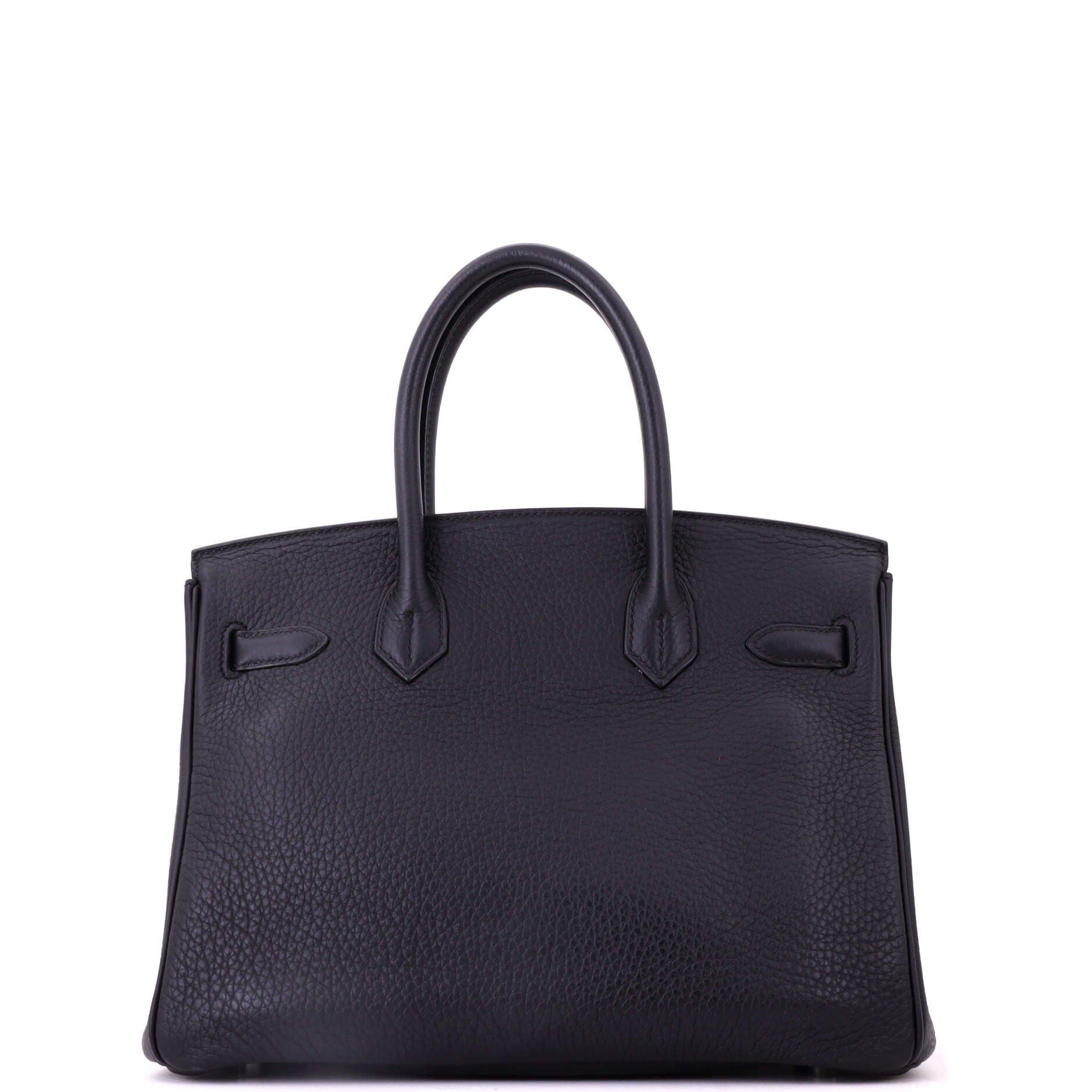 Birkin Handbag Black Clemence with Palladium Hardware 30, Alternate, color, Black