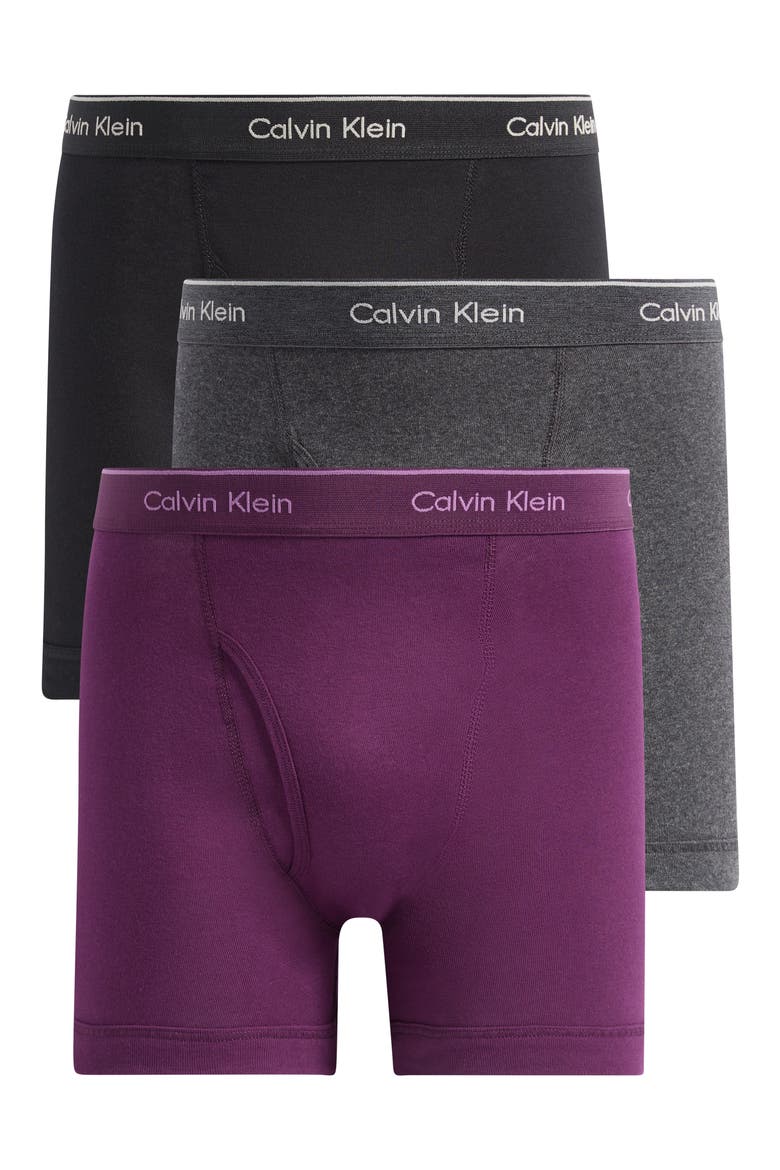 Classics 3-Pack Cotton Boxer Briefs, Alternate, color, BLACK/DP/CHARCOAL HEATH
