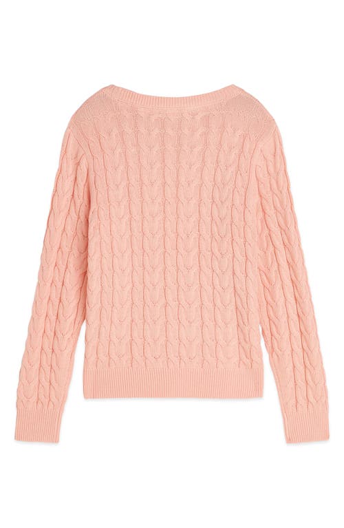 Scotch & Soda Kids' Cable Stitch Sweater In Pink