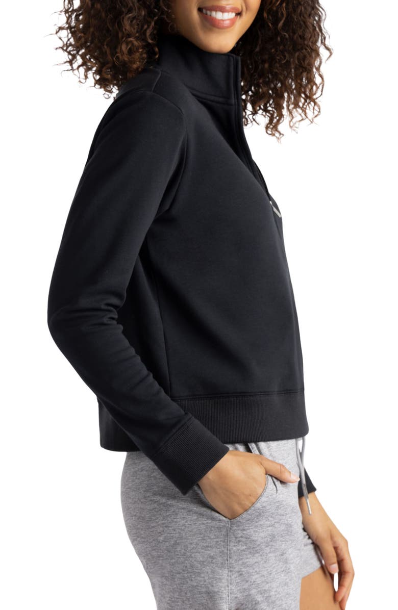 TravisMathew Cloud Half Zip Pullover, Alternate, color, Black