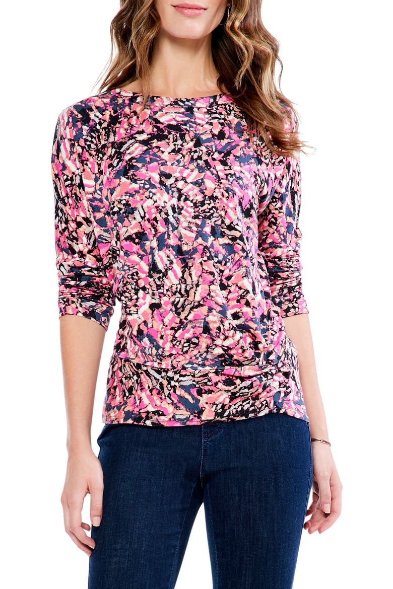 Kaleidoscope Long Sleeve T-Shirt, Main, color, PINK MULTI
