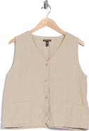 Eileen Fisher V-Neck Organic Linen Vest
