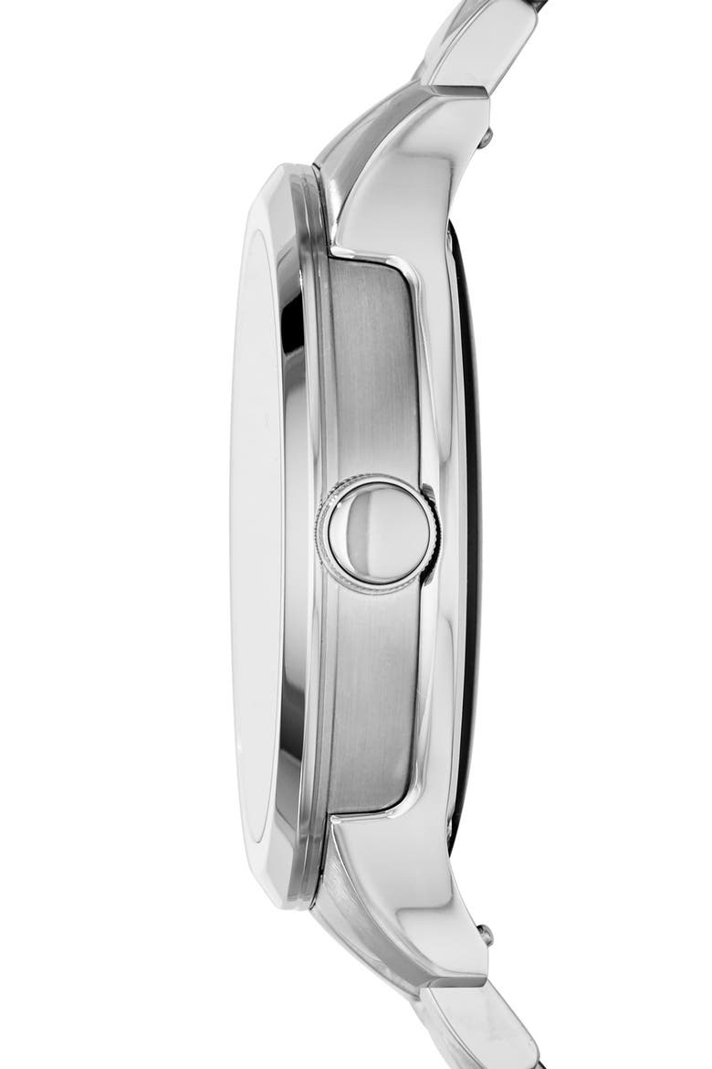 Fossil 'Fossil Q - Founder' Round Bracelet Smart Watch, 47mm, Alternate, color, SILVER/ BLACK