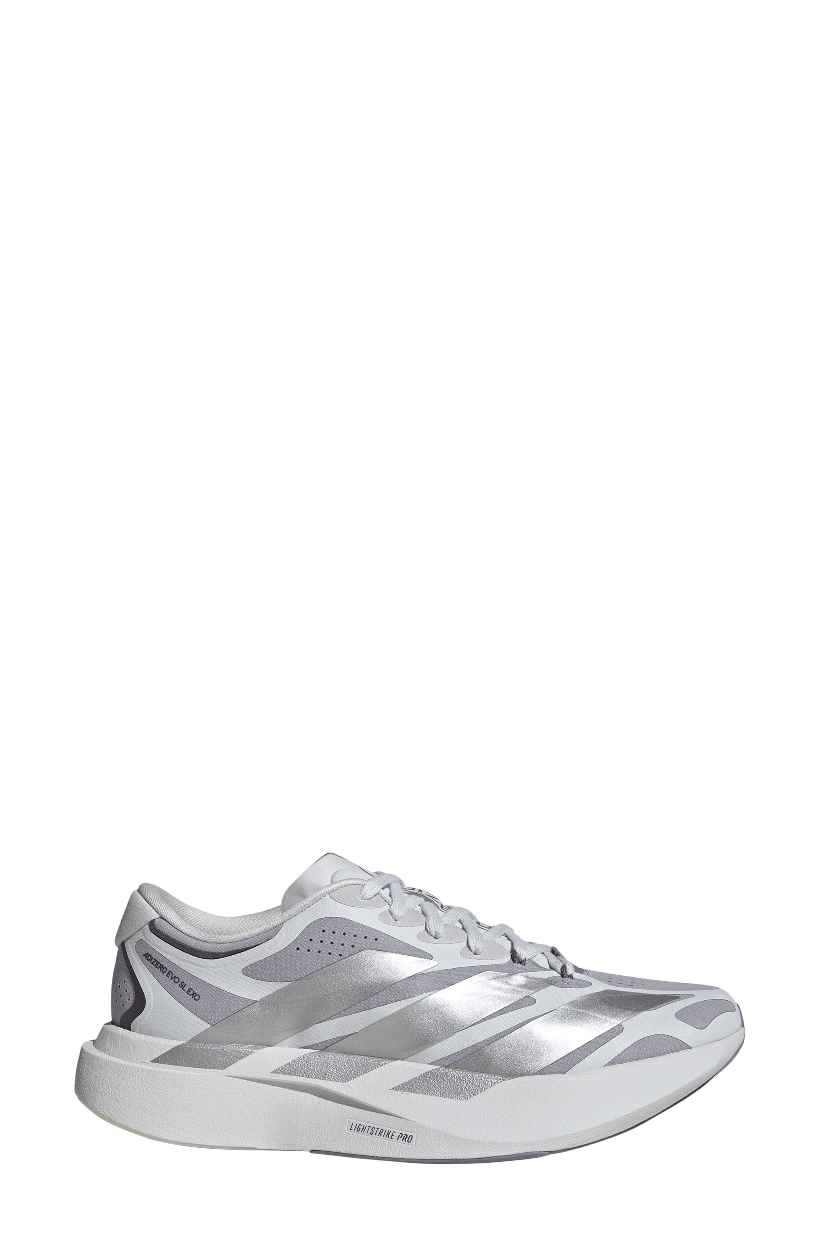 Adizero Evo SL Running Shoe, Alternate, color, GLORY GREY/SILVER/GREY
