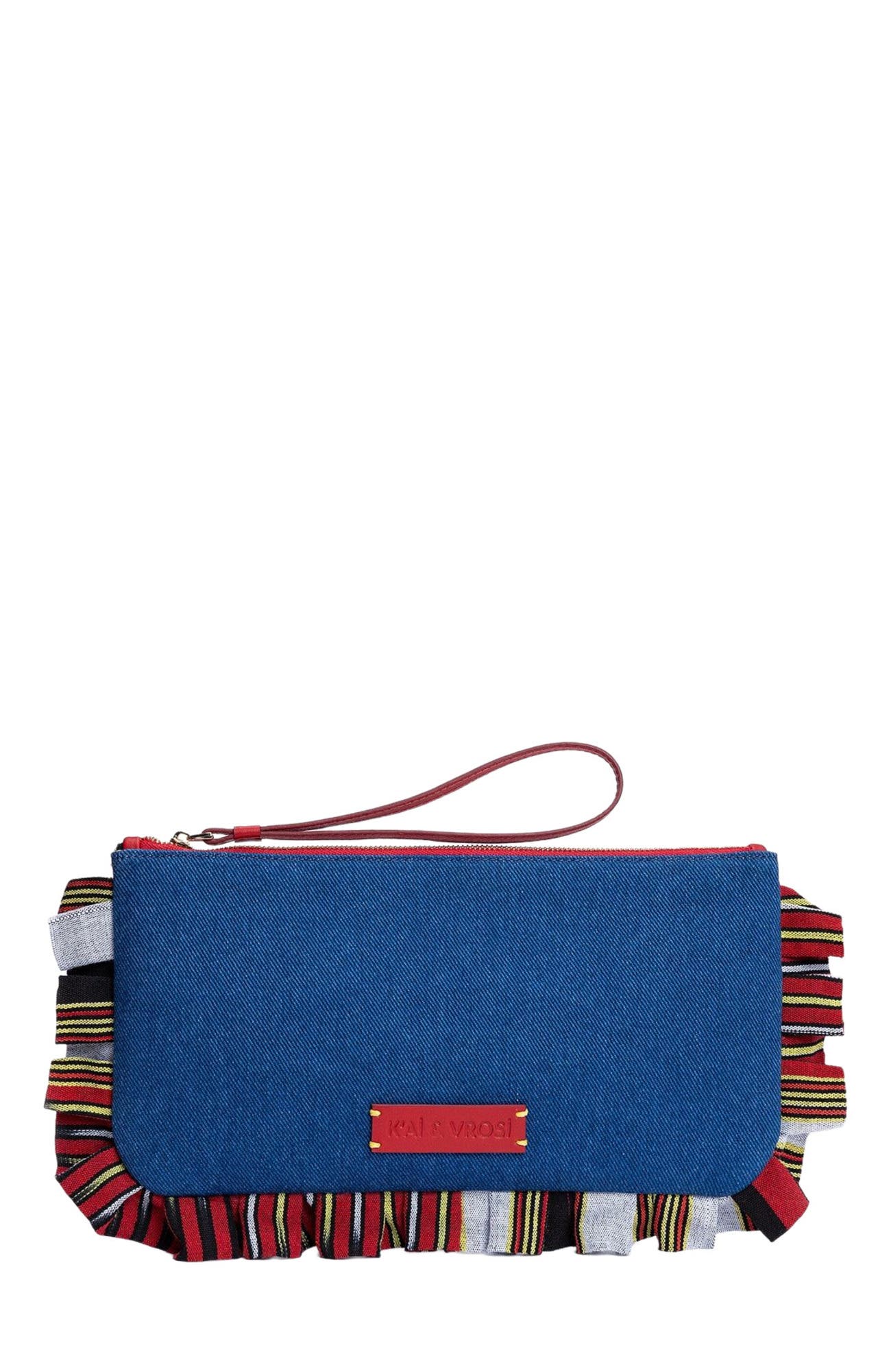 Medi - Denim Clutch Bag, Alternate, color, Denim
