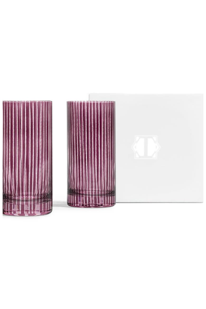 Lax Set of glasses for drinks, Alternate, color, Purple