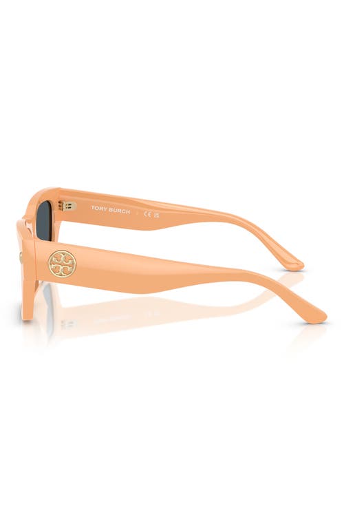 Tory Burch 52mm Rectangular Sunglasses In Dark Grey