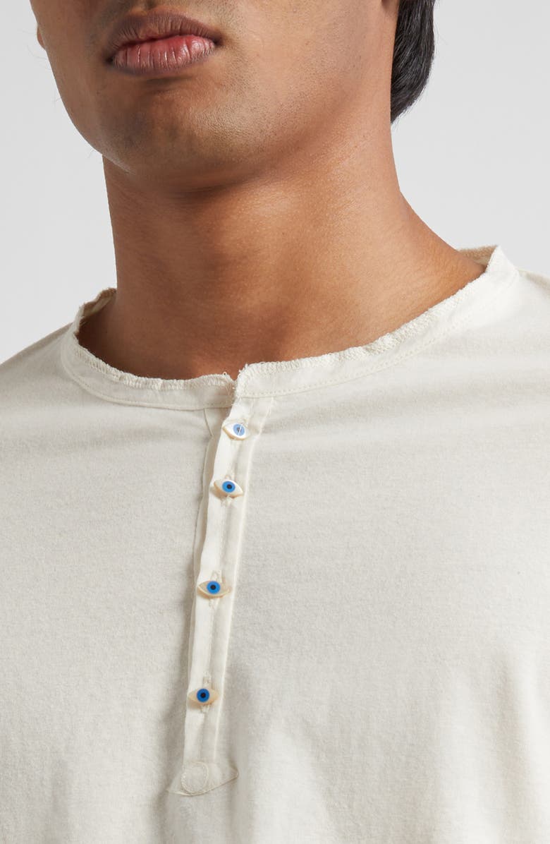 Undercover Eye Button Henley, Alternate, color, Cream