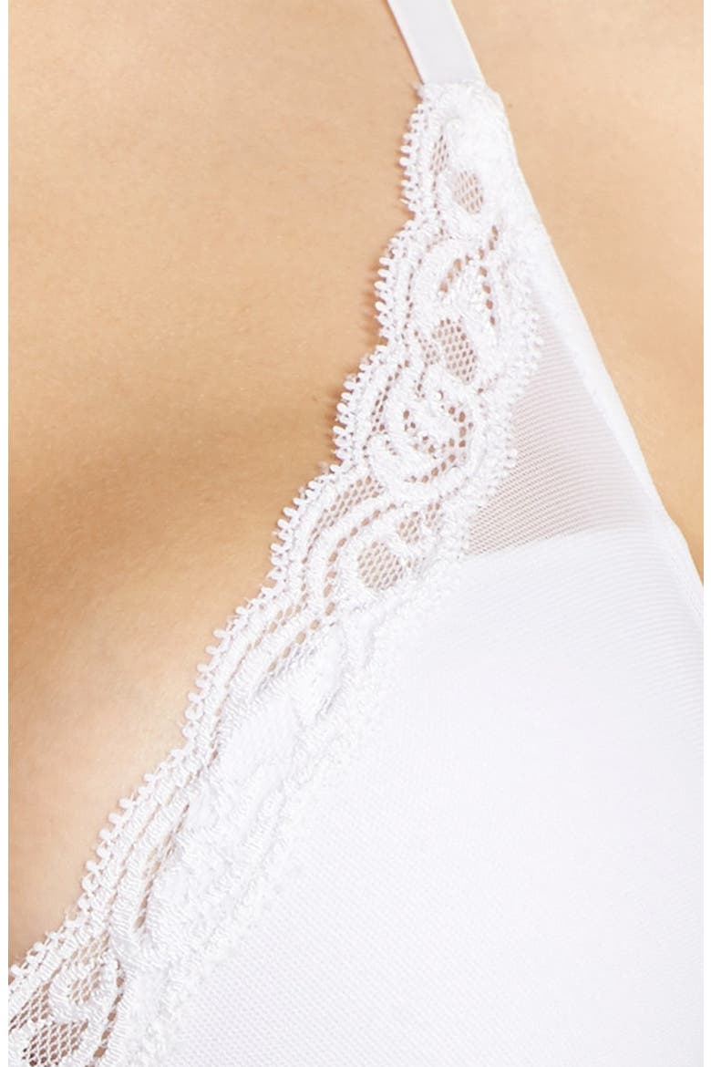 Feathers Plunge T-Shirt Basics Bra, Alternate, color, WHITE