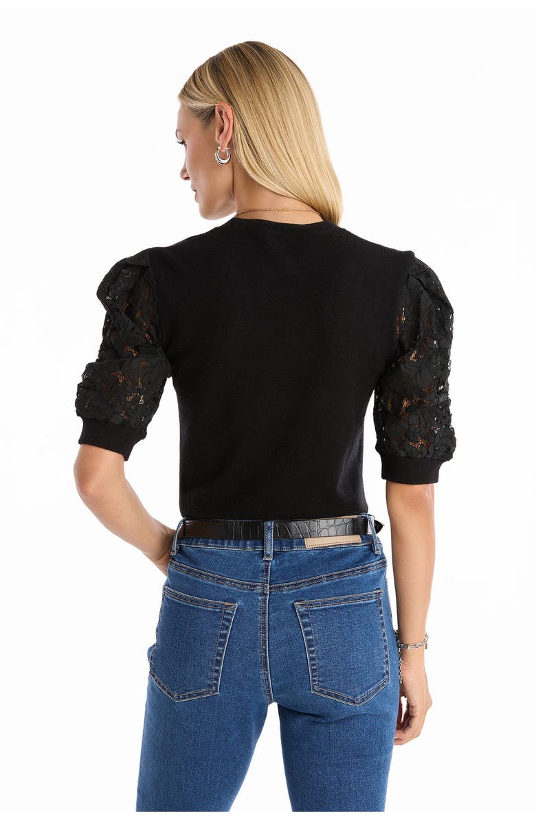 The Noli Shop Sylvie Lace Sleeve Top, Alternate, color, 