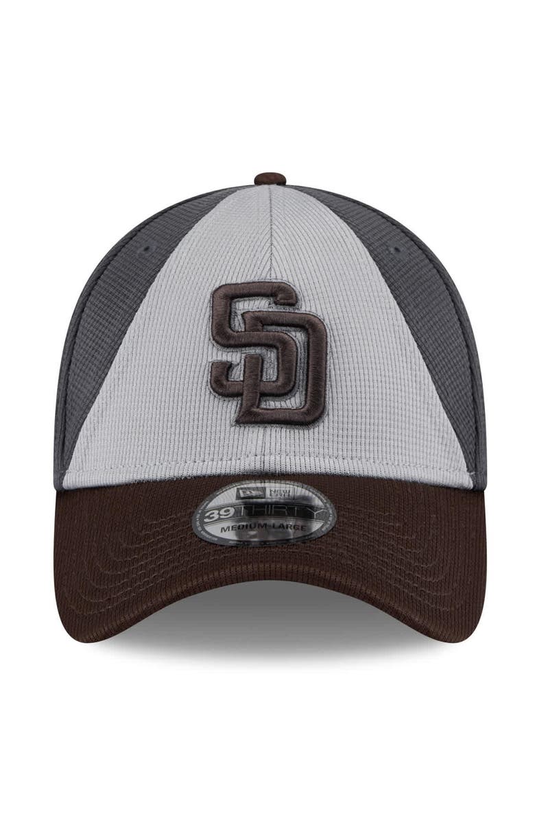 New Era Men's New Era Gray/Brown San Diego Padres 2025 Batting Practice 39THIRTY Flex Hat, Alternate, color, Gray