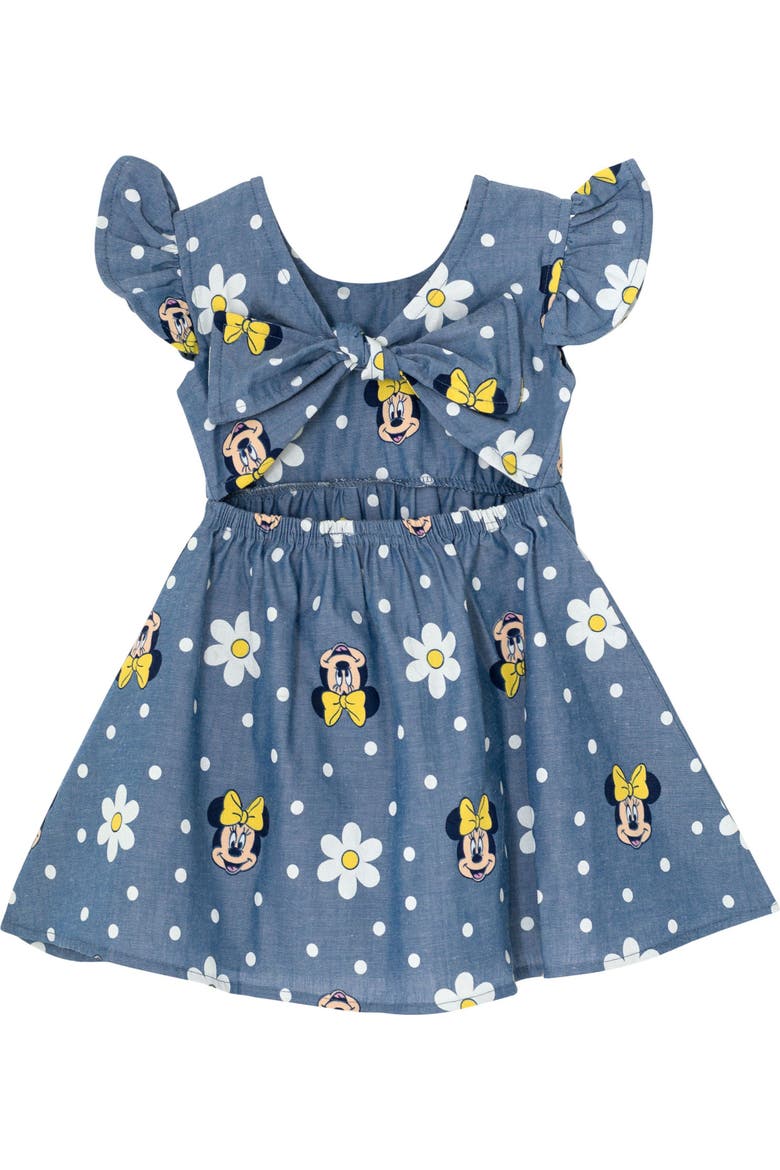 Minnie Mouse Chambray Dress, Alternate, color, Minnie Medium Blue