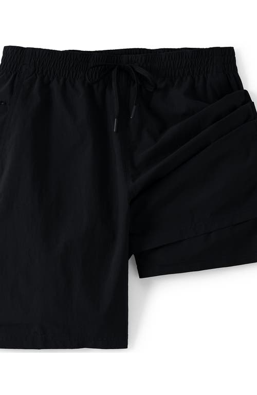 Lands' End 9" Volley Hydroliner Swim Trunks In Black