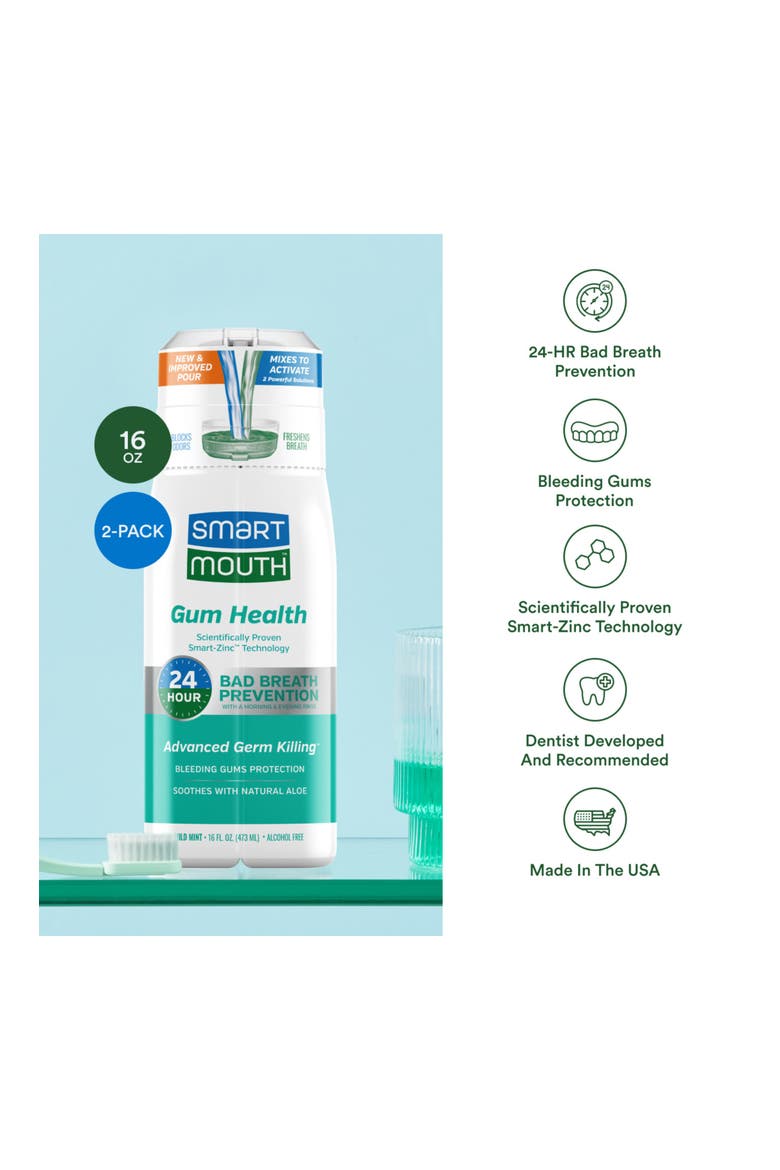 Gum Health Zinc Activated Mouthwash Mild Mint 16 fl oz, 2-Pack, Alternate, color, Mild Mint