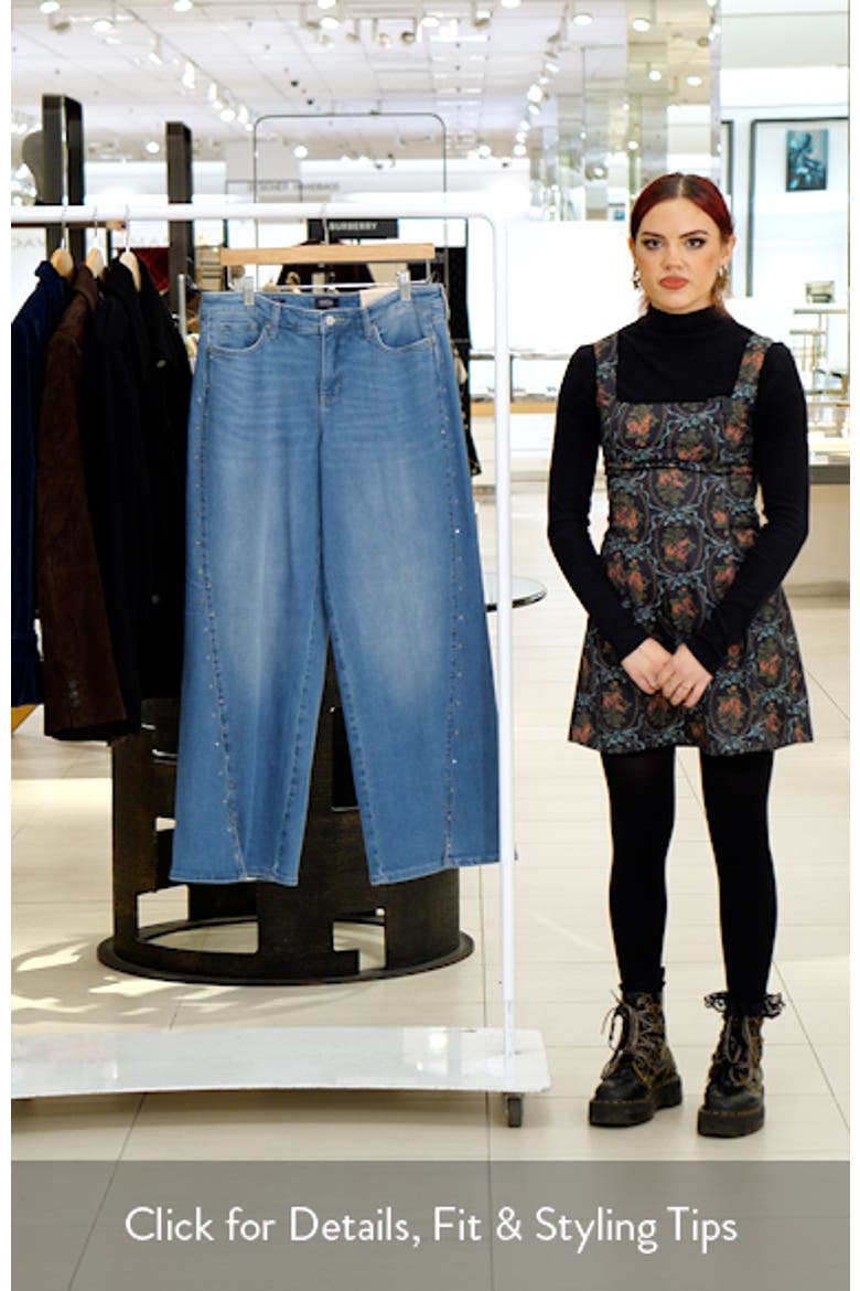 Teresa Rhinestone Wide Leg Jeans video