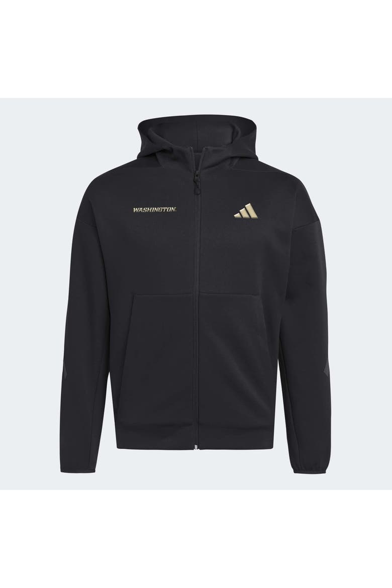 Men's adidas Black Washington Huskies Z.N.E Full-Zip Hoodie, Main, color, Black