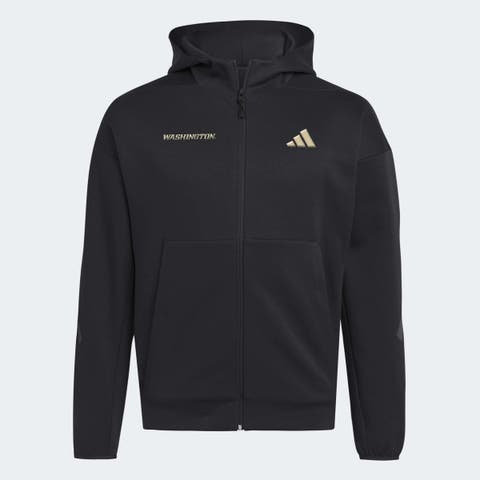 Men's adidas Black Washington Huskies Z.N.E Full-Zip Hoodie