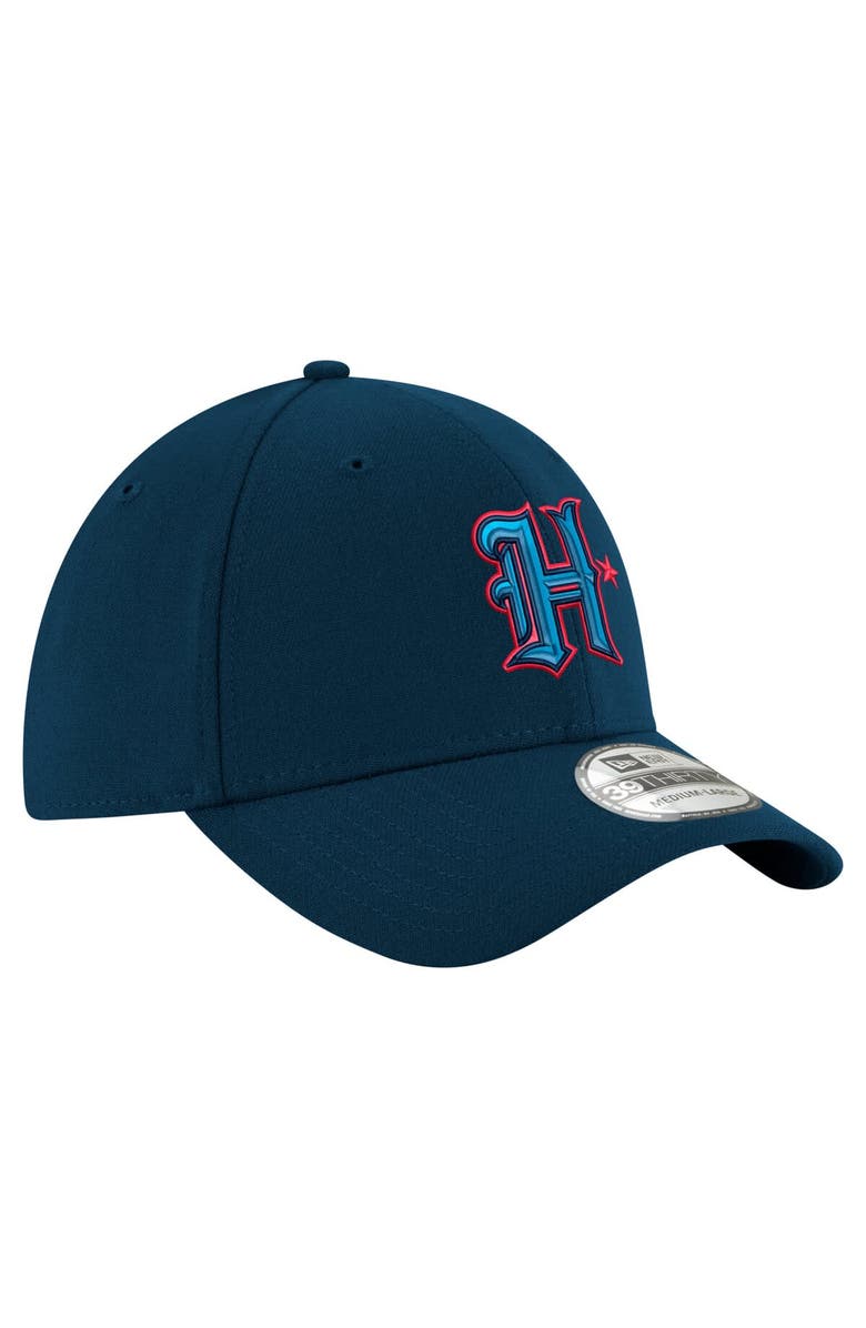 New Era Men's New Era Navy Houston Texans Throwback Crawl Standard 39THIRTY Flex Hat, Alternate, color,