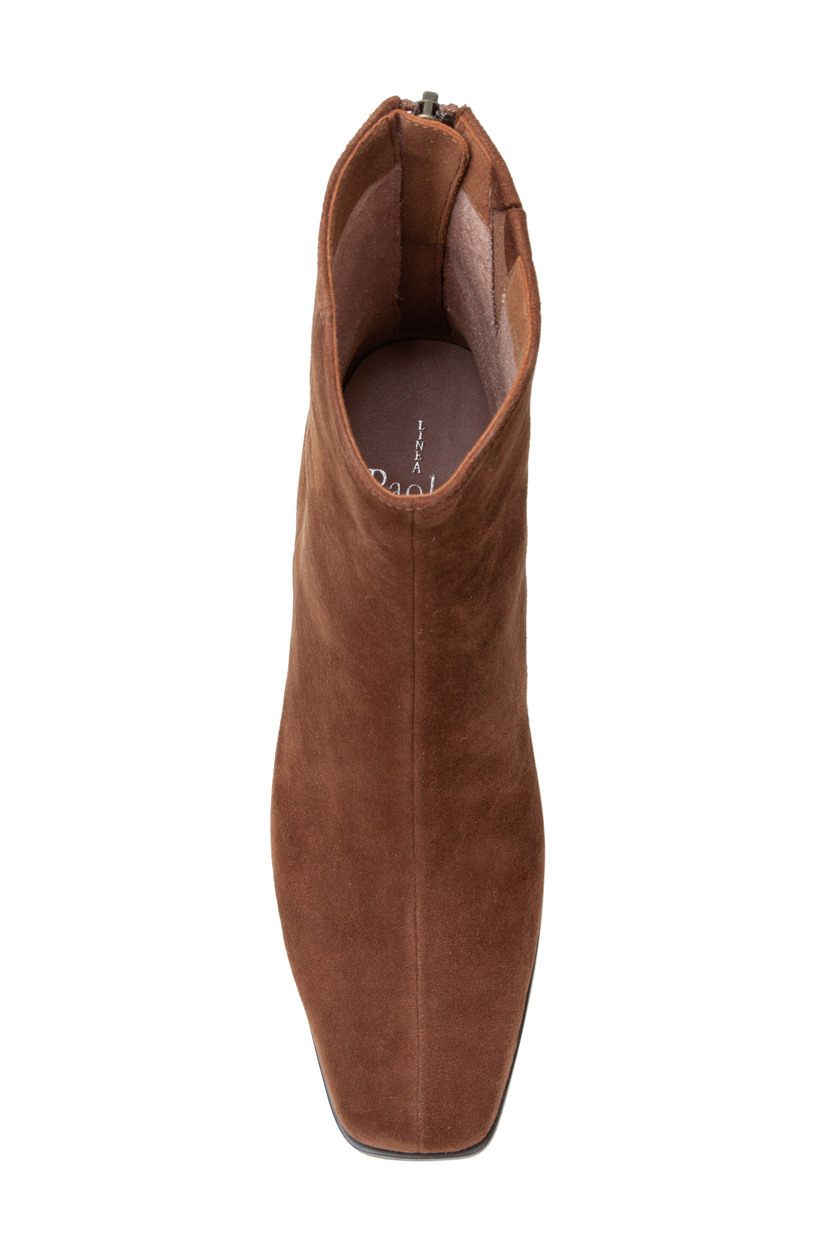 Linea Paolo Sage Square Toe Bootie, Alternate, color, Chocolate Brown