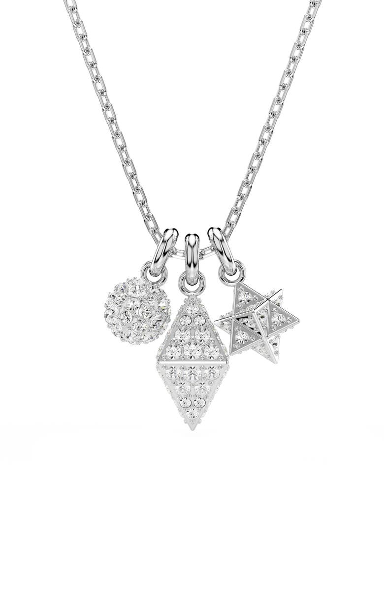 Swarovski Dextera Pavé Charm Necklace, Alternate, color, 