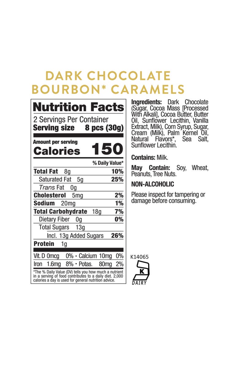 sugarfina Dark Chocolate Bourbon Caramels Set of 4 Candy Cubes, Alternate, color, Blue