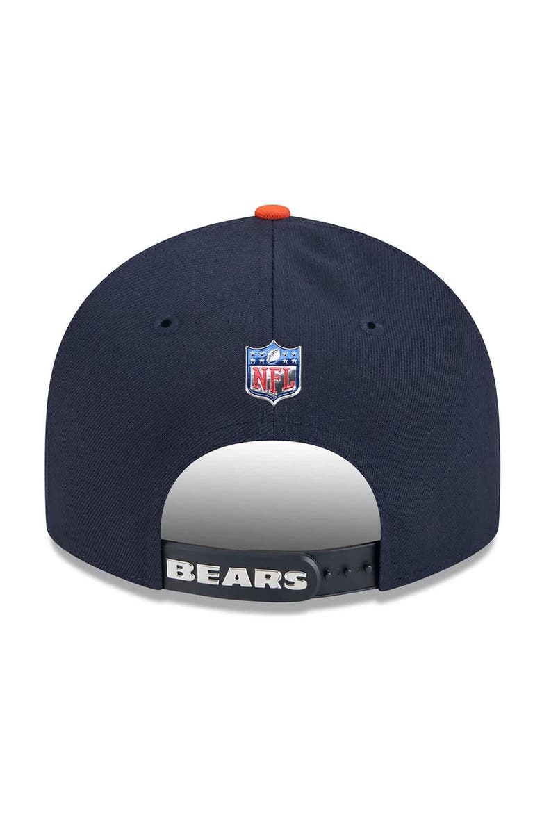 Men's New Era  Navy/Orange Chicago Bears 2026 NFL Draft On Stage Pre-Curved 9FIFTY Snapback Hat, Alternate, color, Navy