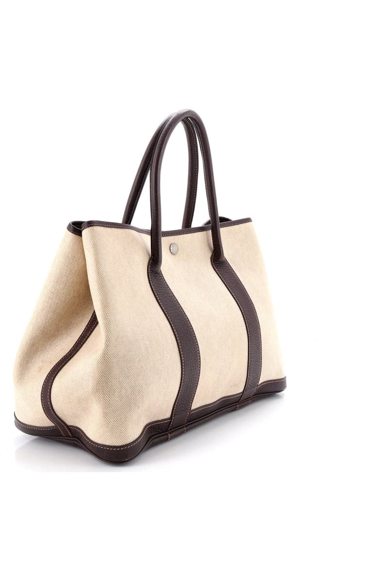 Pre-Owned Hermes Garden Party Tote Toile and Leather 36, Alternate, color, Cocaon