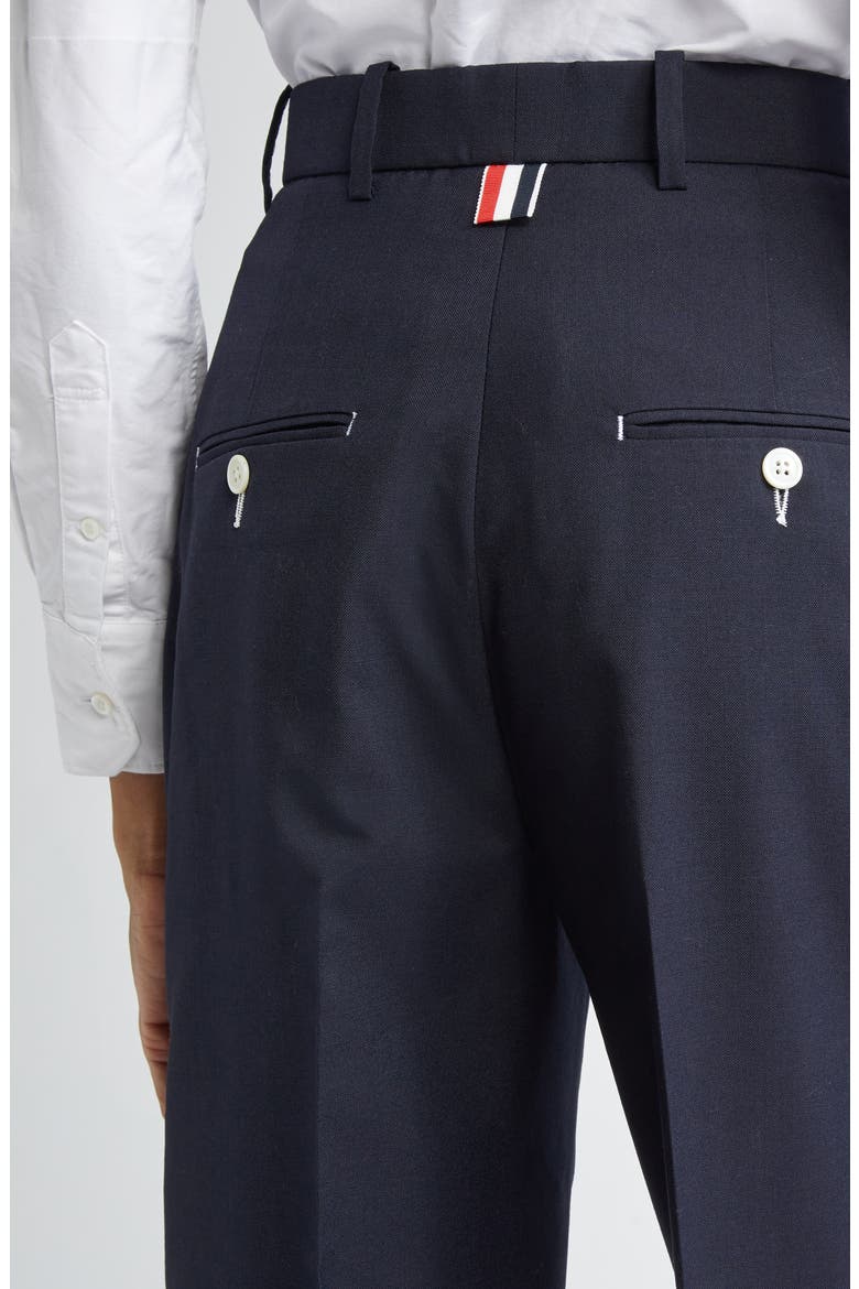 School Uniform Pleated High Waist Crop Pants, Alternate, color, NAVY