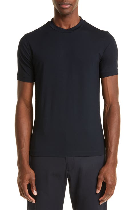 Men's Navy Stretch Viscose T-Shirt