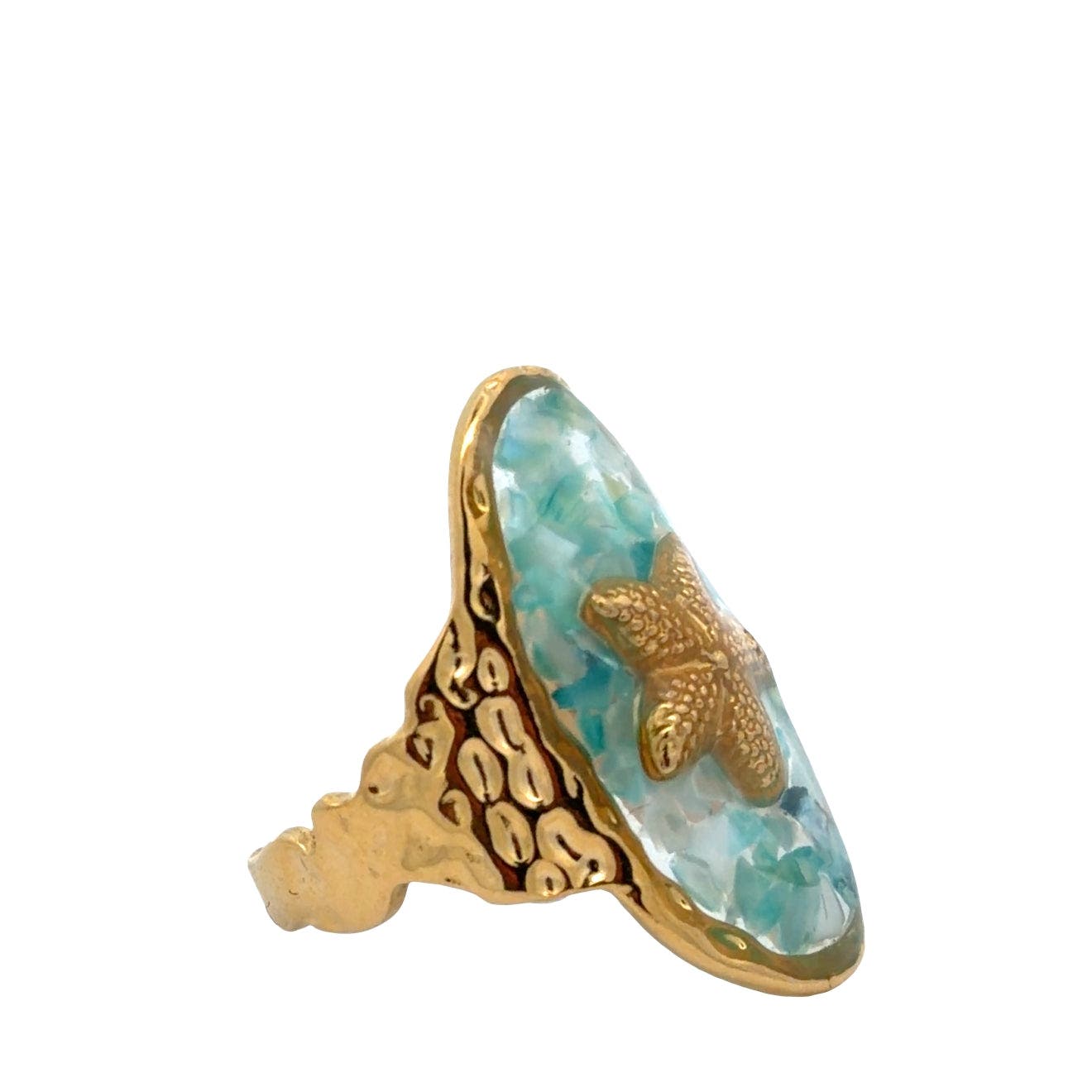 Gemini Jewelry Starfish Statement Ring with Sculpted Design (Women ...