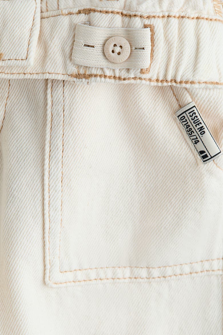 Loose Fit Tapered Leg Jeans, Alternate, color, Cream