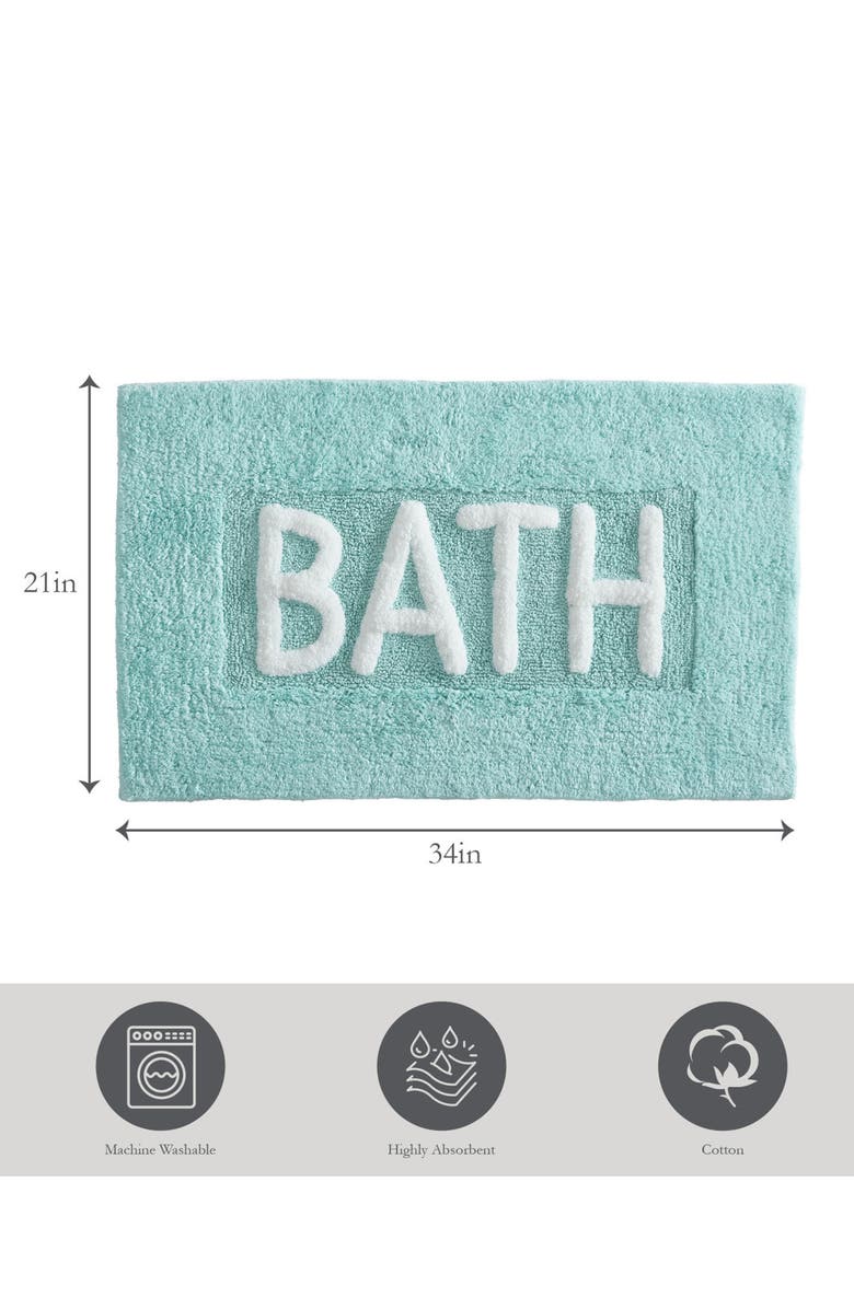 Jean Pierre New York Bath Mat, Alternate, color, Aqua Blue