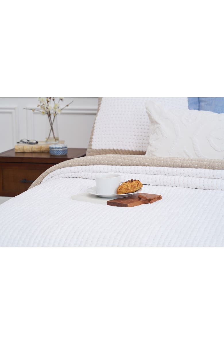 ELISABETH YORK Tamia Natural Bedding Quilt Collection, Alternate, color, Beige