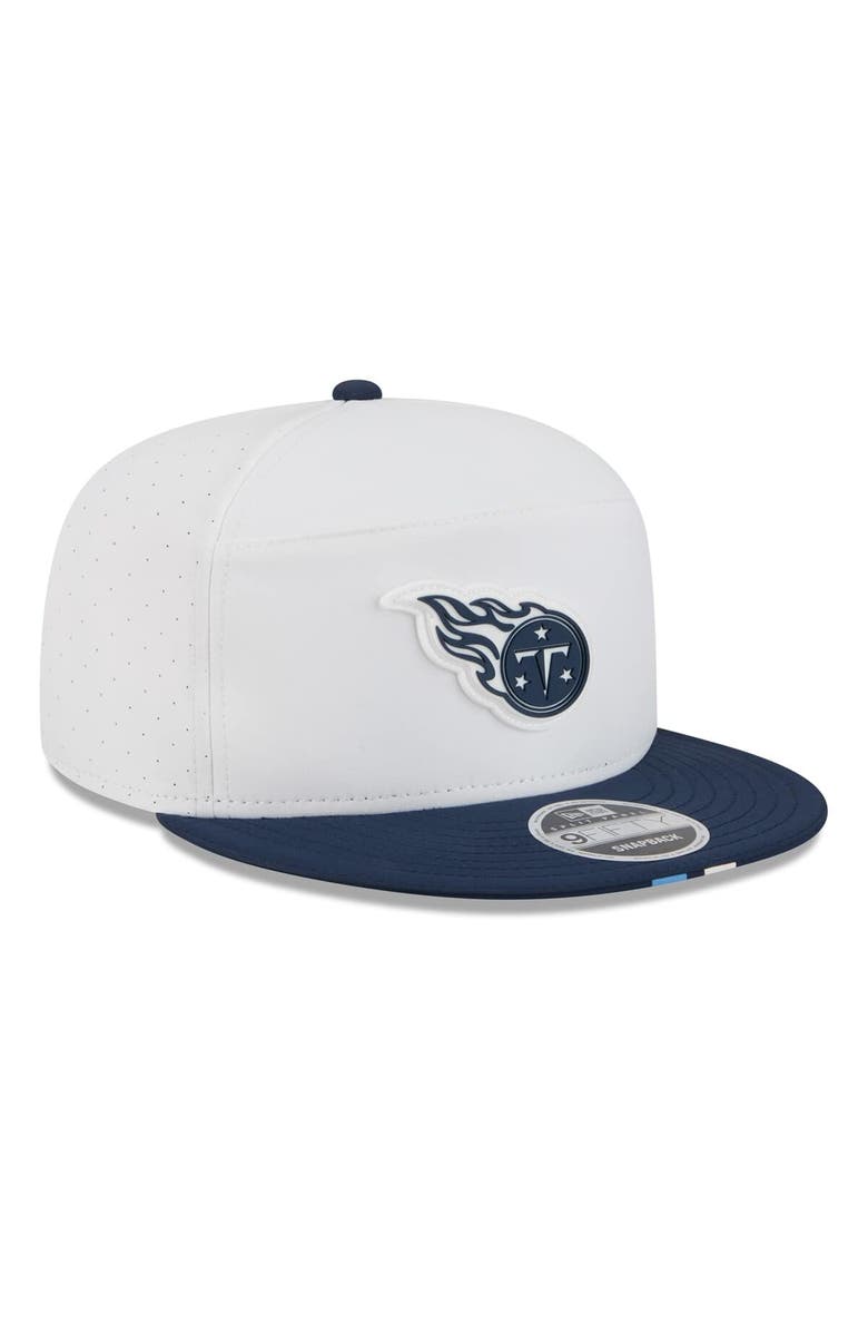 New Era Men's New Era  White/Navy Tennessee Titans 2025 NFL Training Camp Split Panel 9FIFTY Snapback Hat, Alternate, color, White