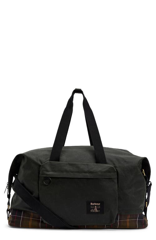 Barbour Field Water Resistant Waxed Cotton Duffle Bag