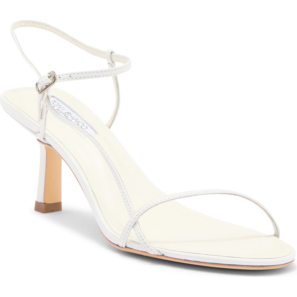 Tony Bianco Caprice Ankle Strap Sandal In White Kid