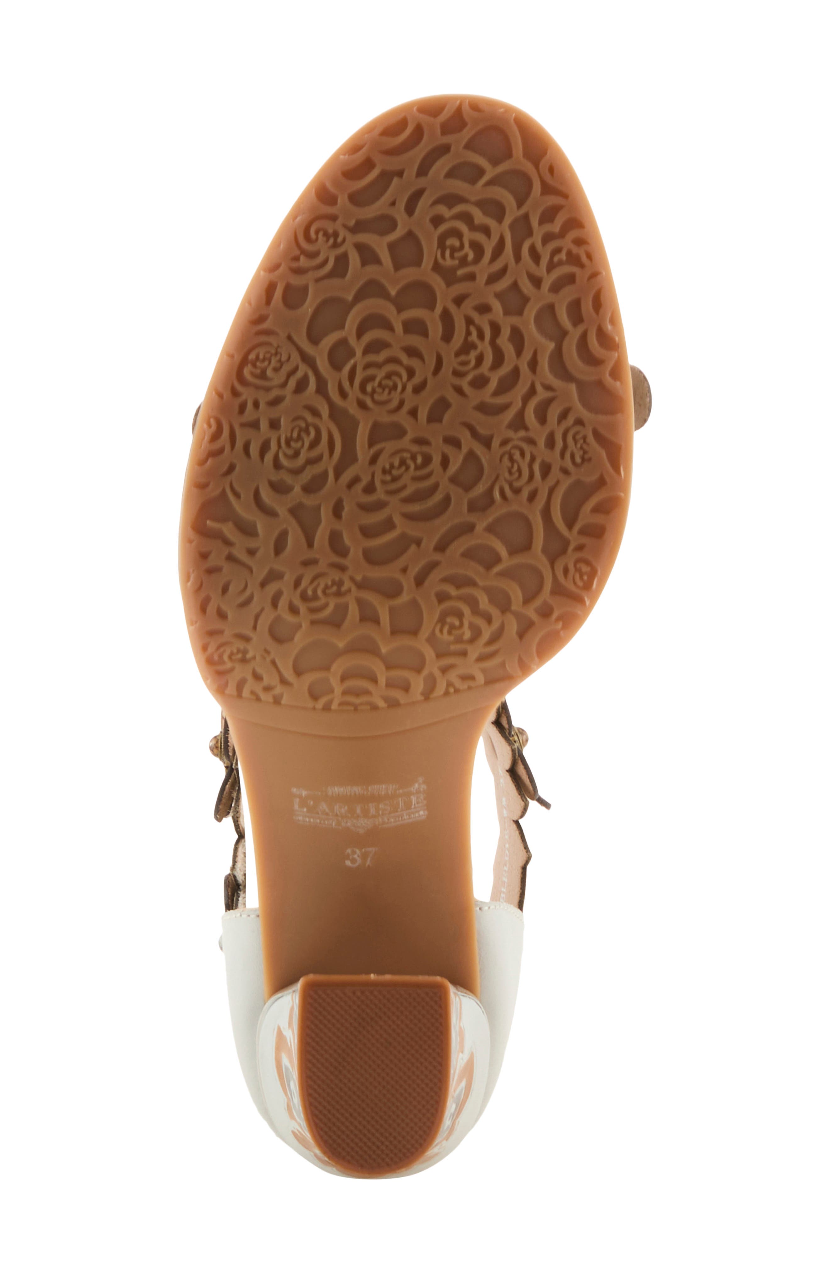 L'Artiste by Spring Step Double Love Ankle Strap Sandal, Alternate, color, White Multi