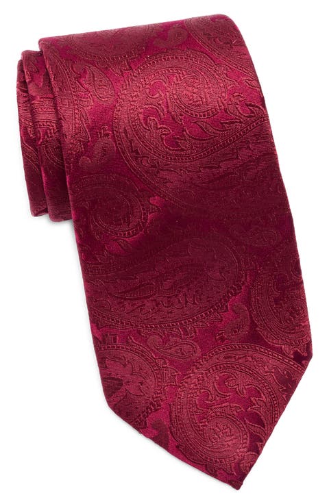Paisley Jacquard Silk Tie