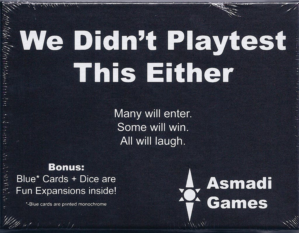 Asmadi Games We Didn't Playtest This Either Card Game in Multicolored 