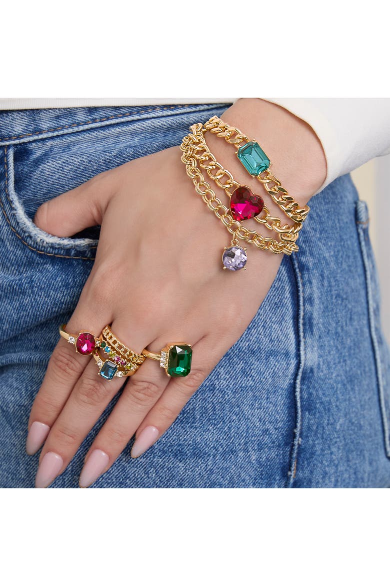 Multi-Gemstone Statement Ring Set, Alternate, color, Gold