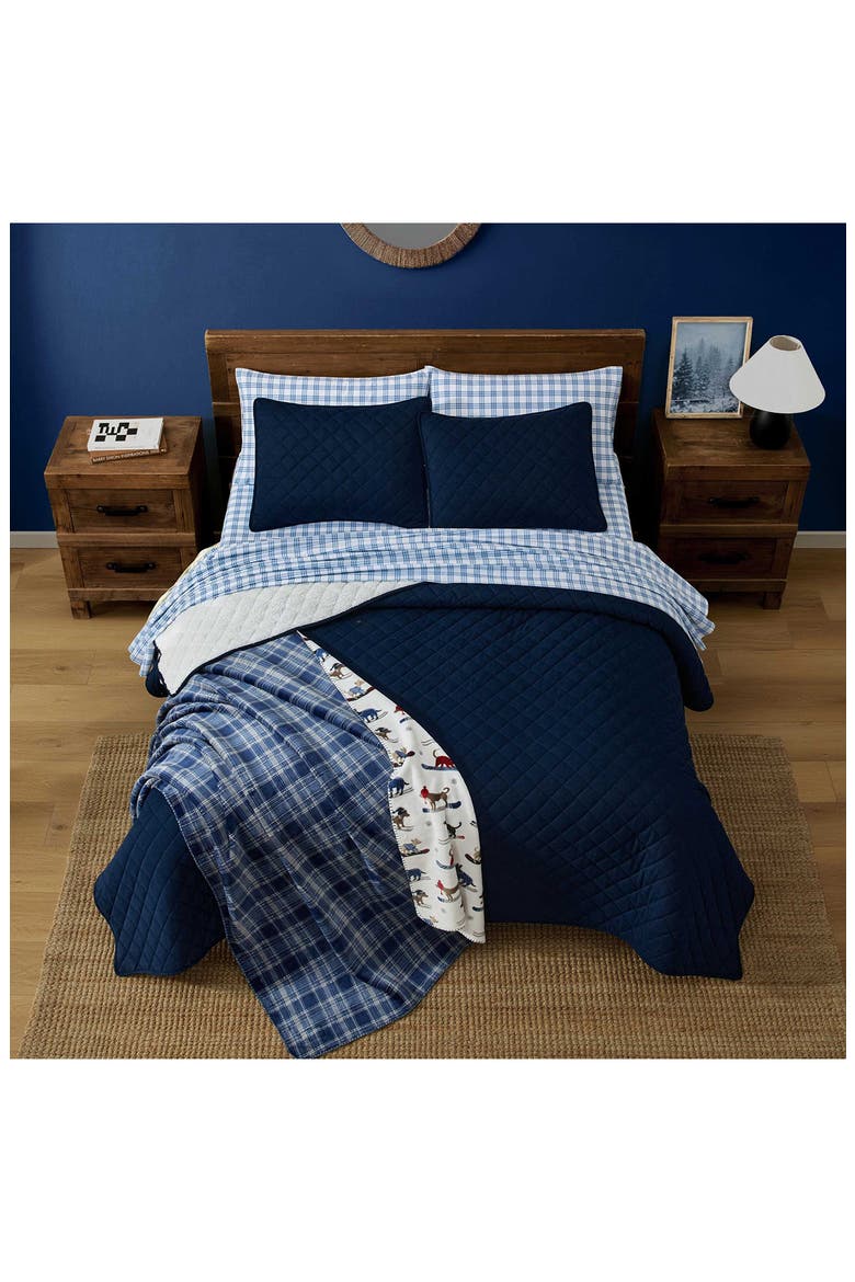 Brantwood Quilt Set, Alternate, color, BLUE INDIGO/ IVORY