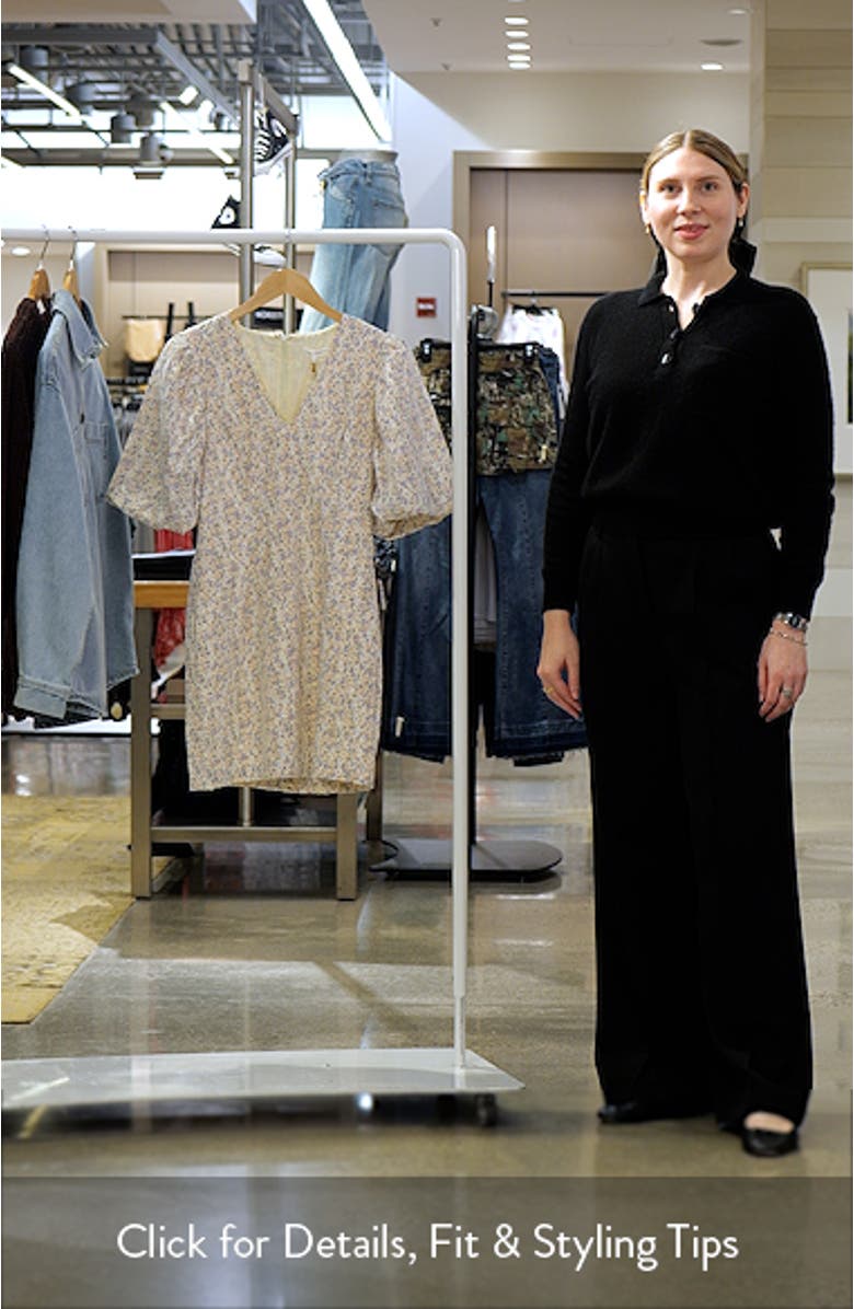 Floral Print Puff Sleeve Minidress, sales video thumbnail