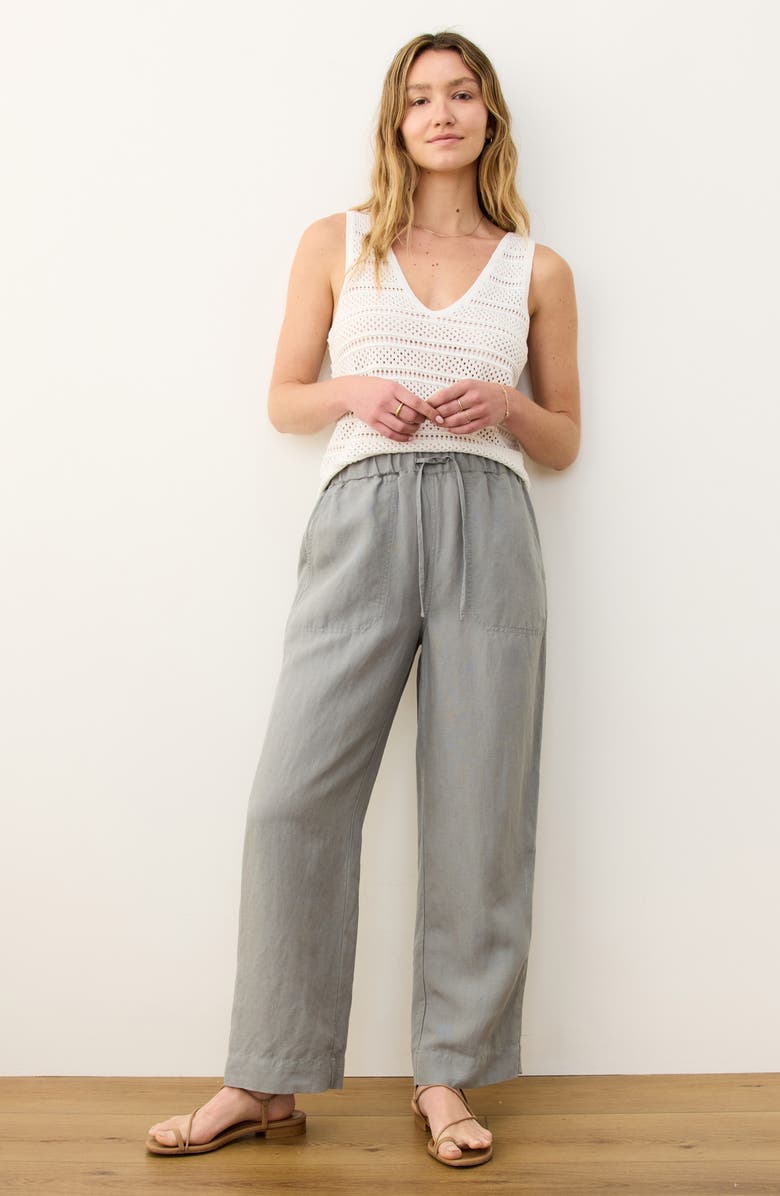 Marine Layer Finley Open Stitch Sweater Tank, Alternate, color, White