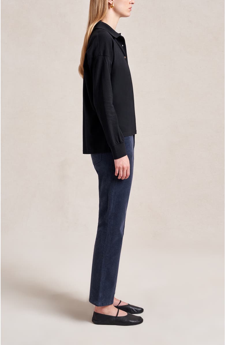 La Ligne Cassie Polo, Alternate, color, Black