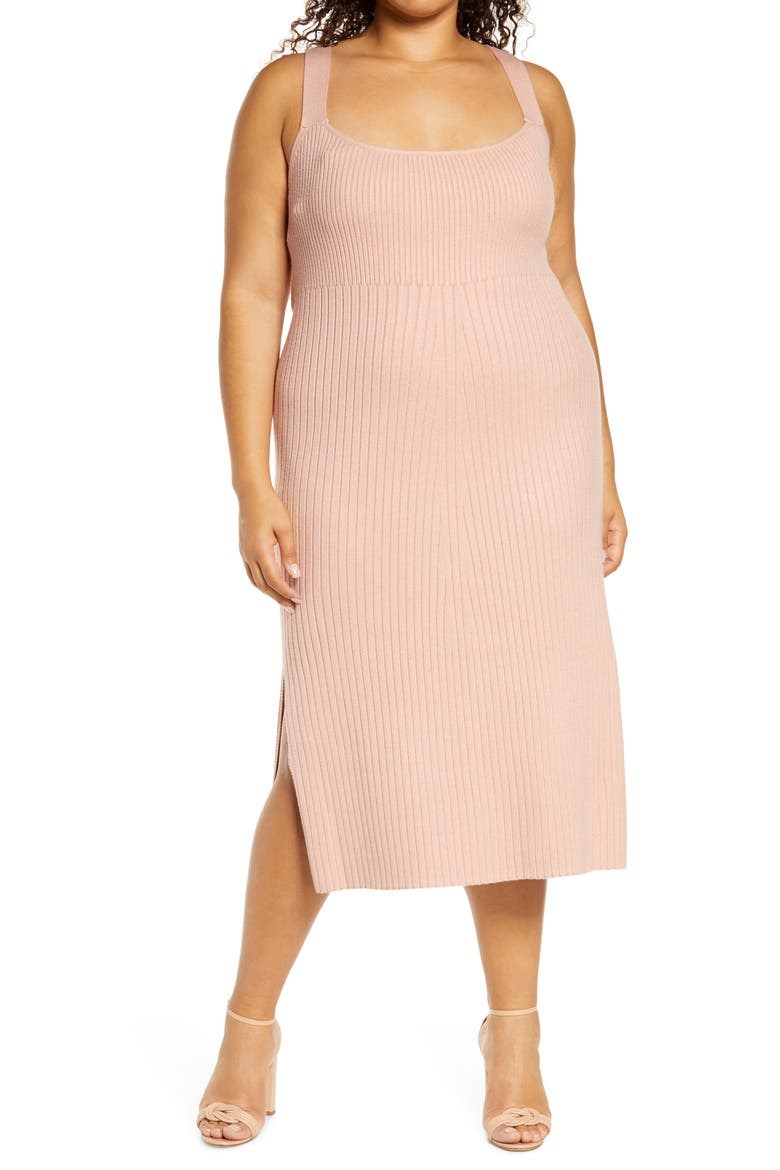 Gillian Ribbed Tank Dress, Main, color, MAUVE