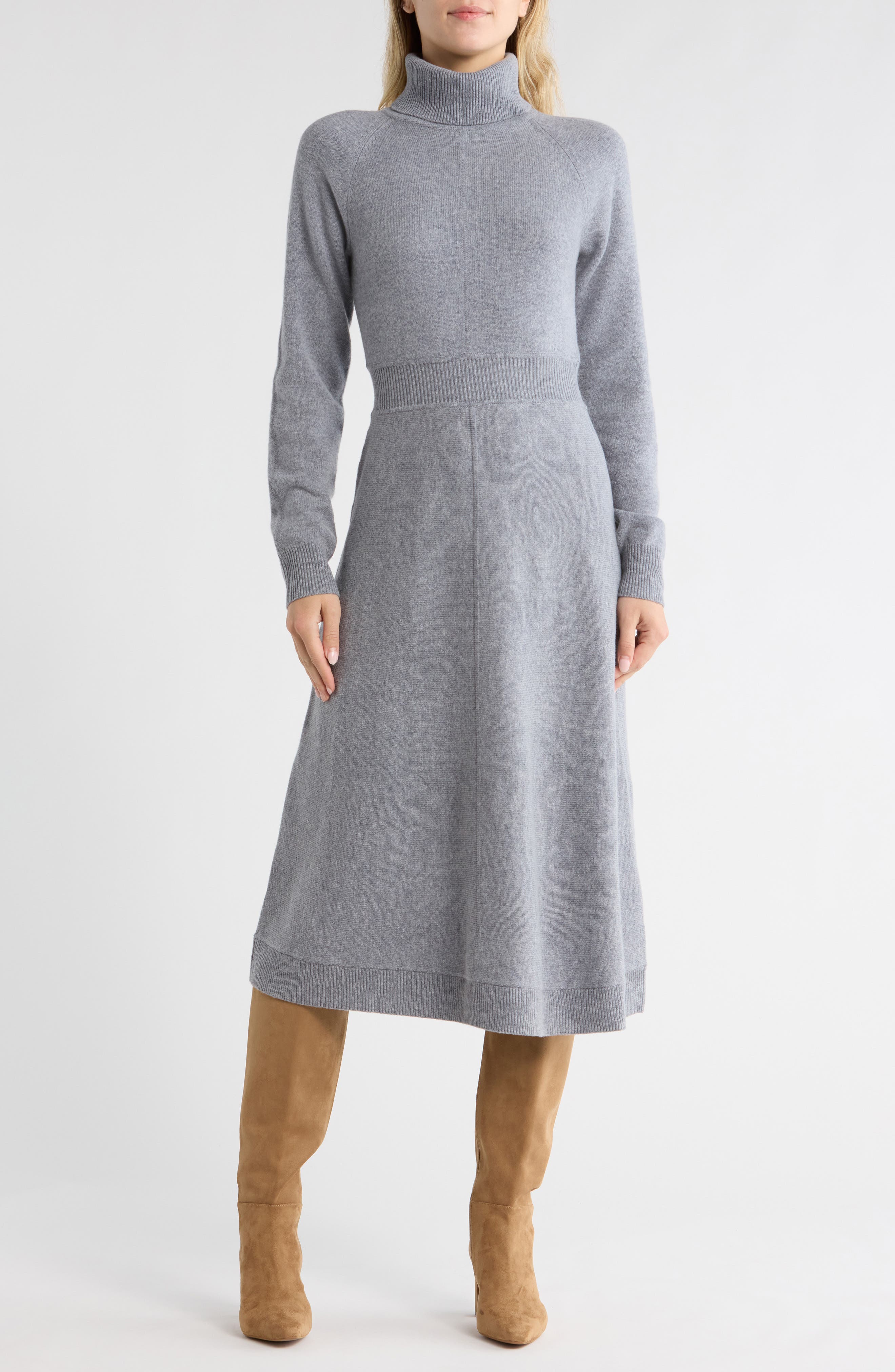 Derek Lam 10 Crosby Bethany Long Sleeve Wool Turtleneck Sweater Dress