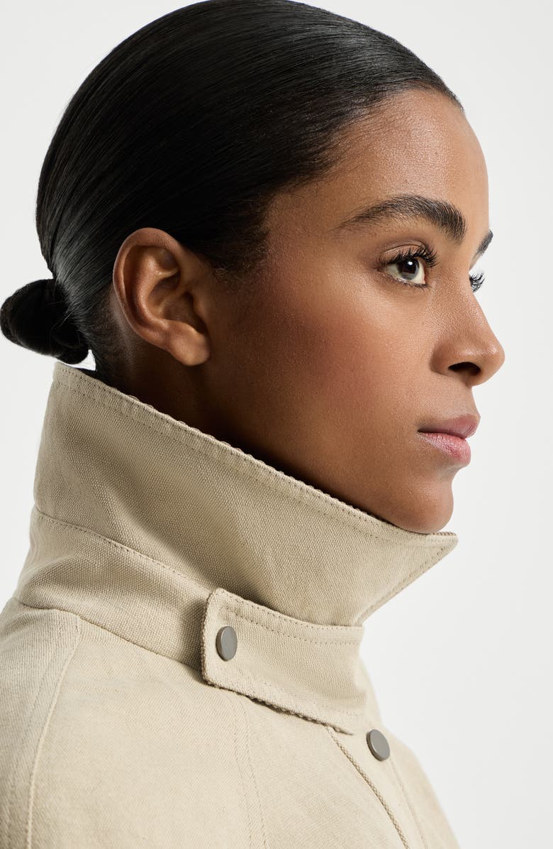 Brunello Cucinelli Canvas outerwear jacket, Alternate, color, Beige